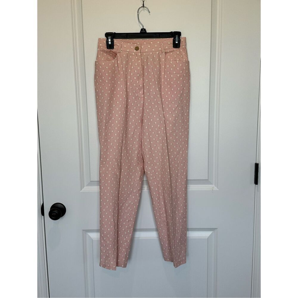 J. McLaughlin Pink Polka Dot Pants Size 6